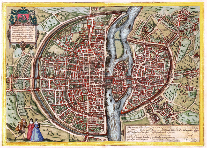 Parijs 1575 Braun en Hogenberg